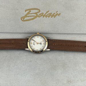 Vintage Belair Titanium Watch 18 Karat Gold Plated Bezel